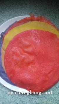 彩红千层蛋糕的做法步骤9
